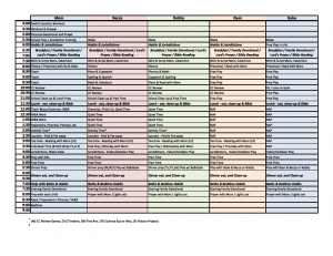 daily schedule example pic